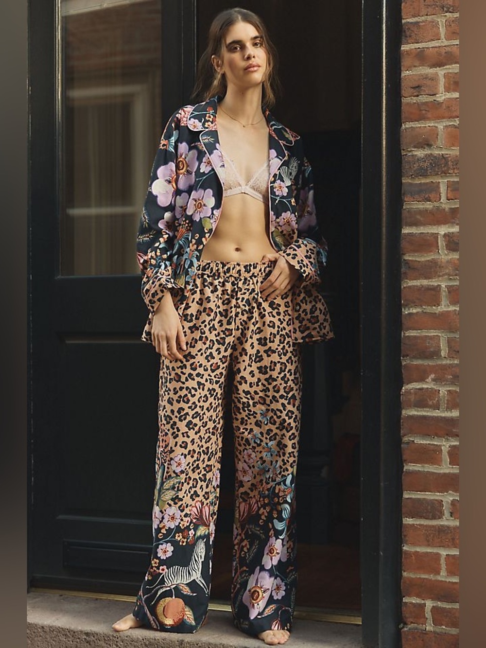 NWT: LyreBird Anthropologie Cloud Flannel Pajama Set - US XS